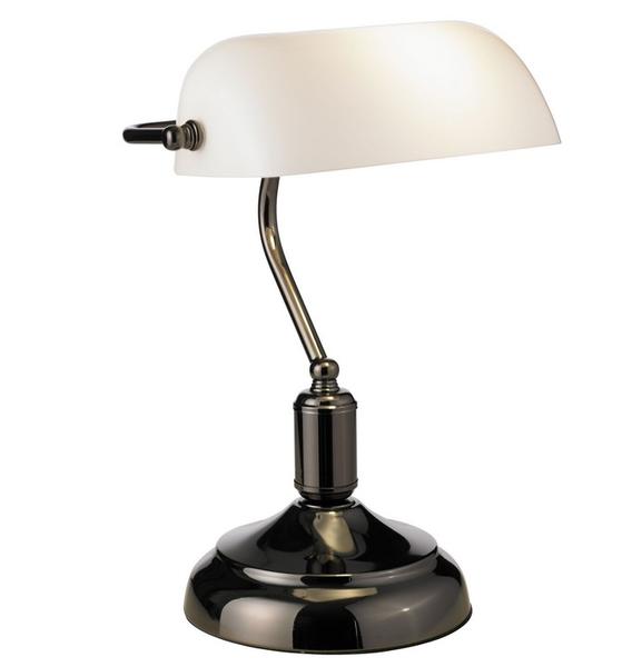 Lampe De Bureau Banquier Lo Design Bank Noir Métal Verre