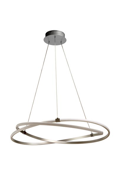 Nickel Mantra Infinity Satiné Led Lustre 2 5380 Lampes Aluminium 7vIYb6gyf