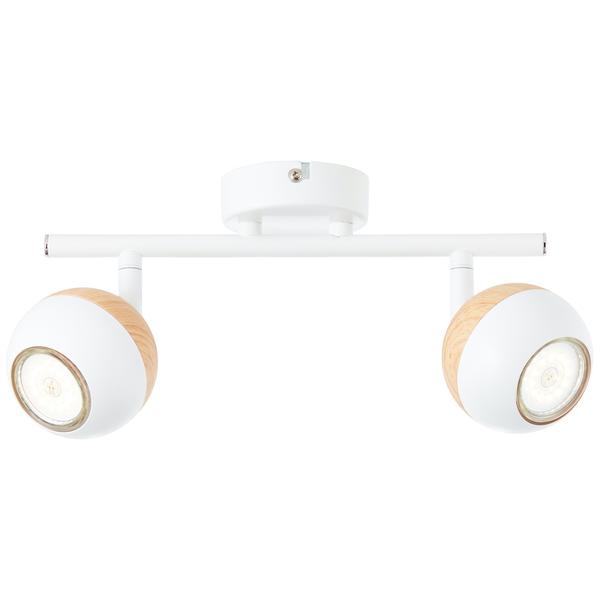 Plafonnier 2 lampes led Brilliant Scan Blanc Métal – Plafonniers avec spots  chez Web-Luminaire