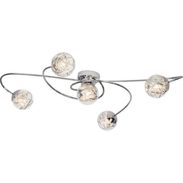 Lampes G2269515 Led Cinta Plafonnier Chrome 5 Acier Brilliant 0m8wNn