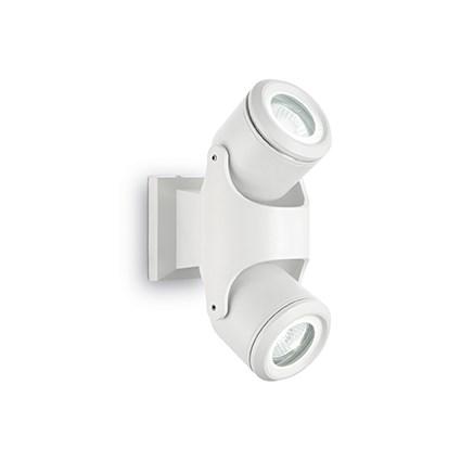 Projecteur extérieur 2 spots contemporain Ideal lux Xeno Blanc 01 Aluminium  129495