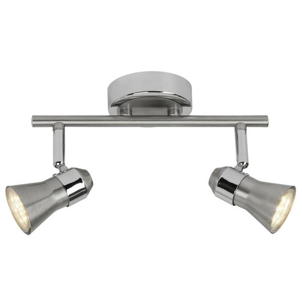 Spot de plafond LED Brilliant Leuchten Chrome, Nickel mat, Blanc