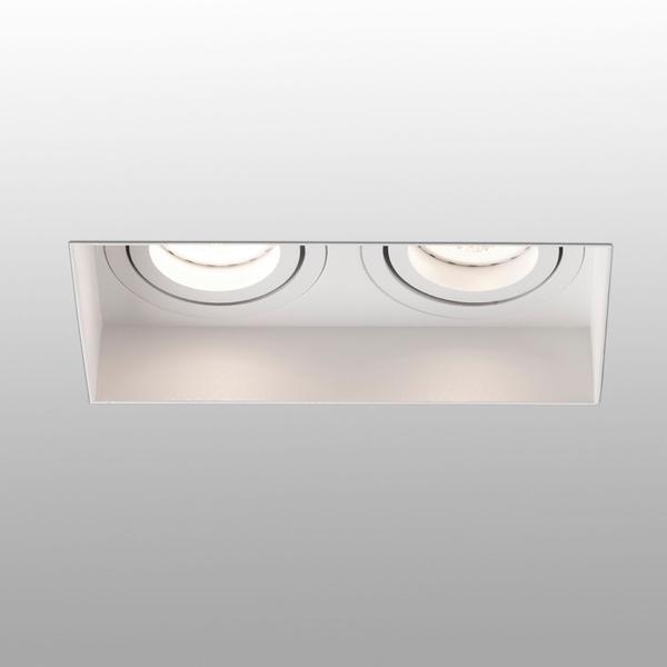 Spot encastré 2 lampes orientable Faro Hyde Blanc Métal 40122+2x43065 – Spots  encastrable chez Luminaires Online