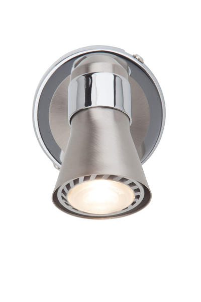 Spot de plafond LED Brilliant Leuchten Chrome, Nickel mat, Blanc